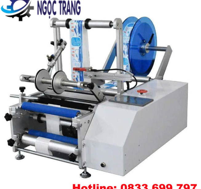 Máy dán nhãn chai tròn màn hình cảm ứng - Máy dán nhãn bán tự động
