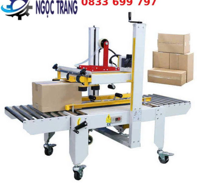 Máy dán thùng carton - Máy dán băng keo thùng carton 2 mặt