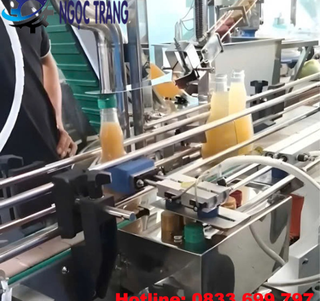 Máy đóng nắp chai tự động - Máy siết nắp, vặn nắp tự động