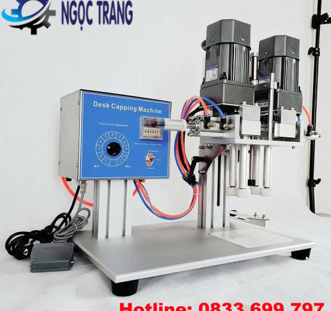 Máy đóng nắp chai 2 motor - Máy đóng nắp bán tự động loại nhỏ