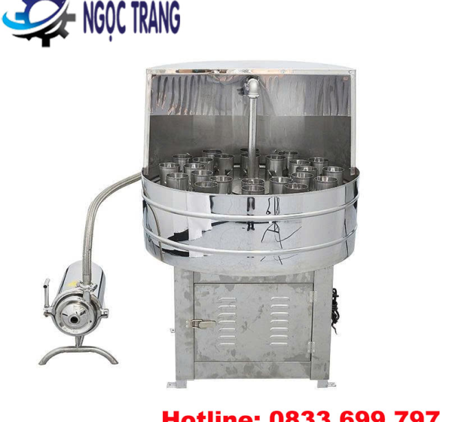 Máy rửa chai lọ bán tự động - Máy rửa chai lọ nhựa, thủy tinh